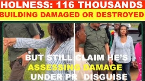 HOLNESS SAYS SATELLITE SHOWS APPROXIMATELY 116 THOUSANDS BUILDING DAMAGED OR DESTROYED, BUT YET