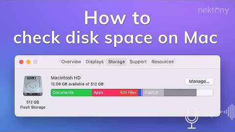 Podcast. How to check disk space usage on a Mac (for macOS Monterey or earlier)