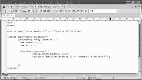 jQuery Tutorials: Dynamic countdown to redirect