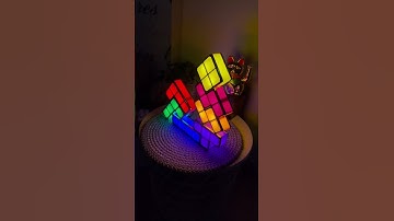 The tetris fans will go crazy for this 😳 #roomdecor #tetris #ledlights #tetrislamp