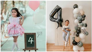 Easy 4th Year Birthday Photoshoot Ideas || Fourth Birthday Photoshoot ||4th birthday photoshoot