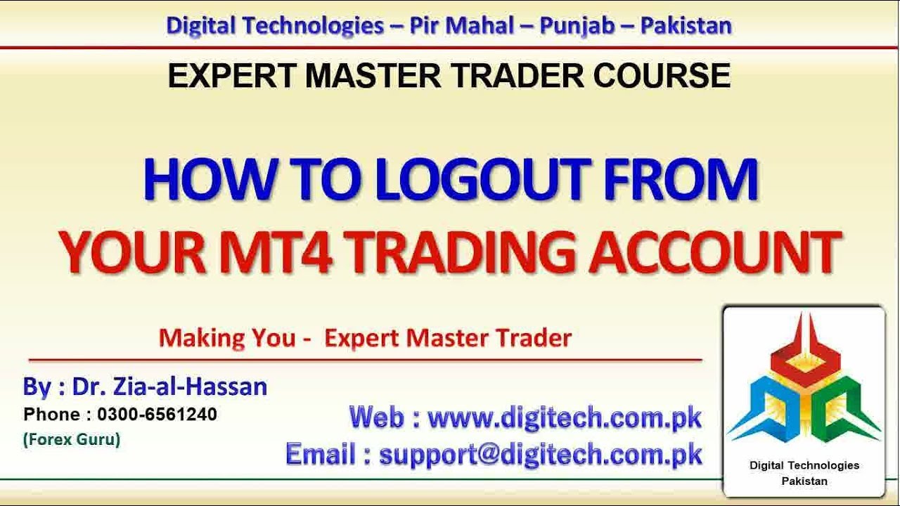 How To Log Out From Your Trading Account From Mt4 Free Urdu Hindi Advance Forex Course - 