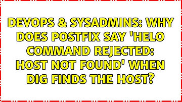 Why does postfix say 