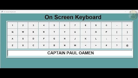 How to Create an On-Screen Keyboard in Python