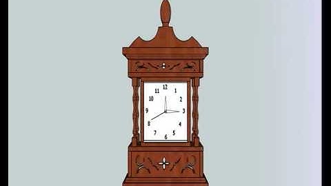 Sketchup designed clock
