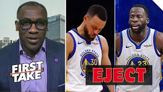 FIRST TAKE | Steph frustrated on Draymond's ejection  Shannon warns Warriors cost by playoff spot