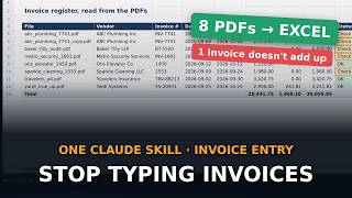 Details Stop Typing Invoices: Claude Turns PDFs Into a Checked Register (One Skill) Guide