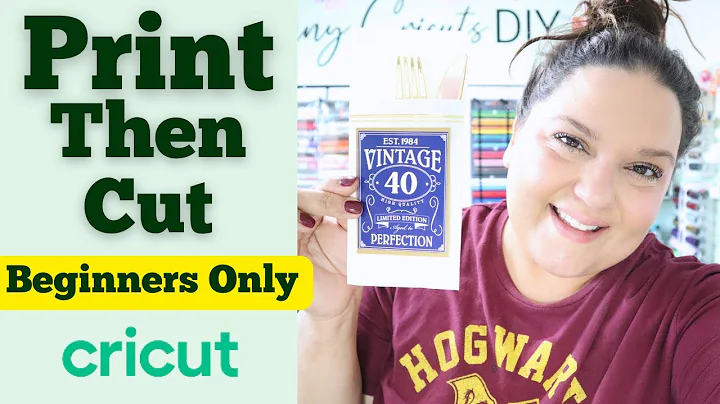 PRINT THEN CUT 101 in Cricut Design Space for Cricut Beginners ONLY | DIY Print Then Cut party tags