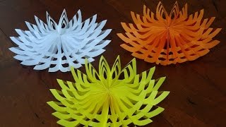 How to make beautiful paper decoration 3D snowflake for Christmas (money saving DIY ideas)