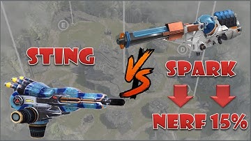 Sting vs Spark after nerf light weapons comparison war robots