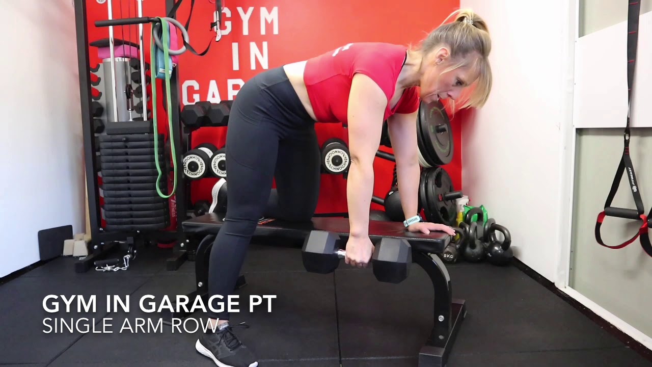 Gym In Garage PT “single Arm Row” - YouTube