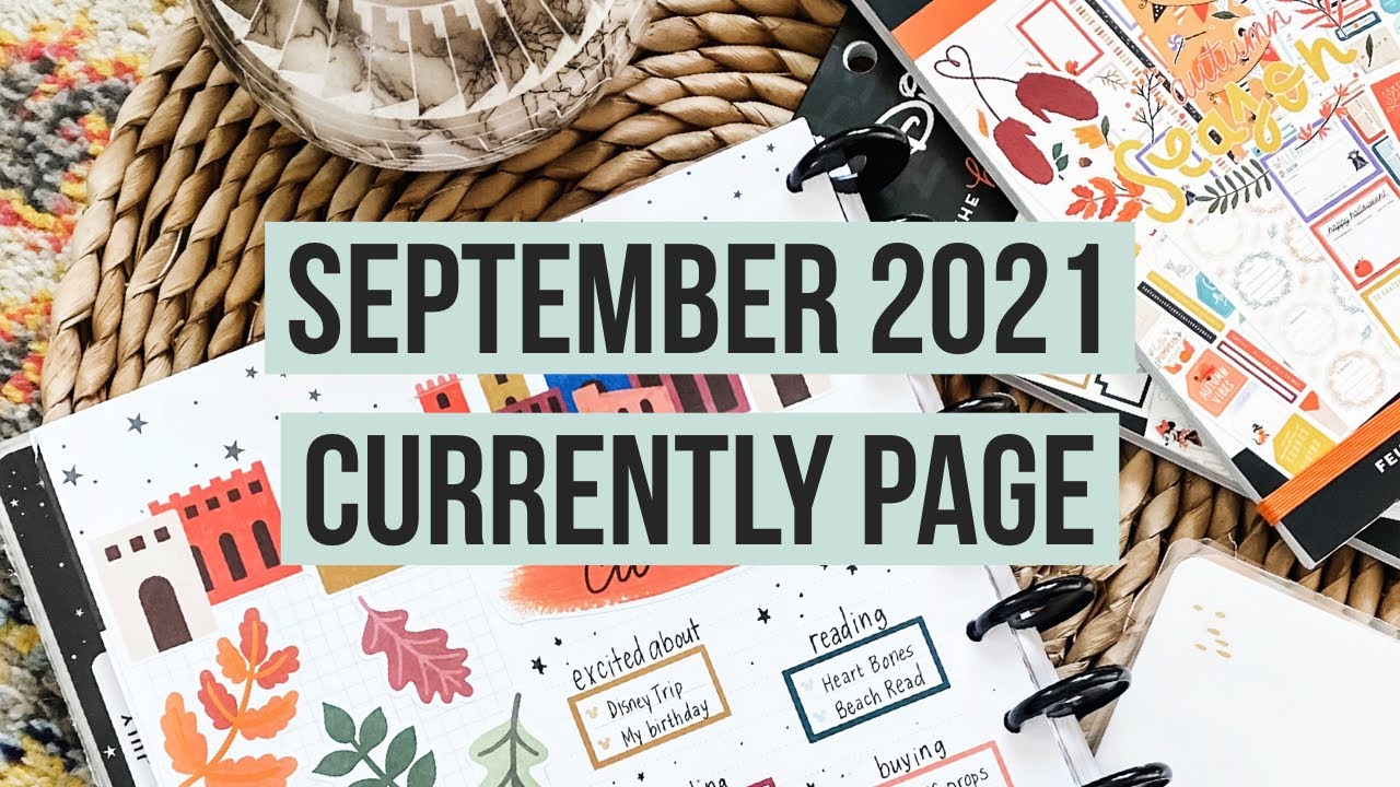 Plan With Me | September 2021 Currently Page | Big Happy Planner | Fall and Disney Oasis