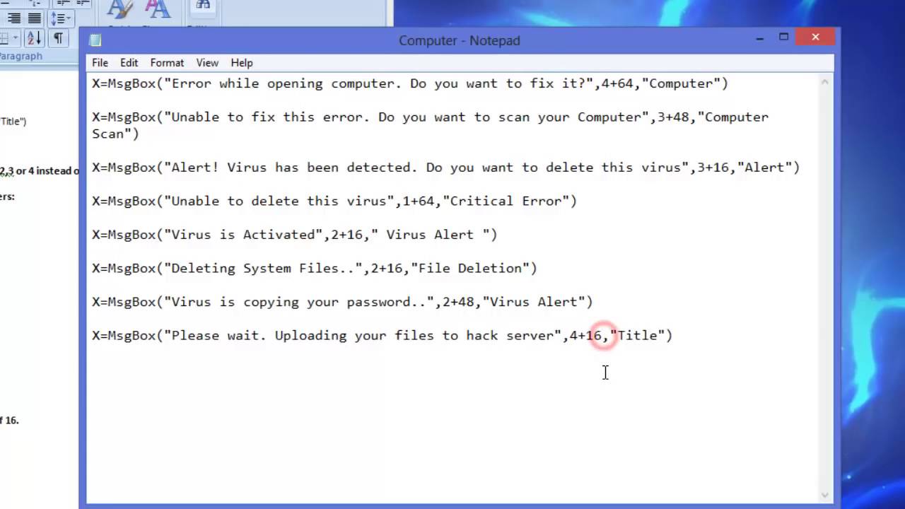How to Create a Virus Prank YouTube