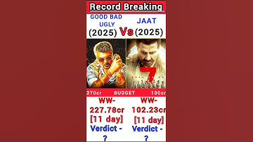 Good Bad Ugly Vs Jaat Box Office Collection | Good Bad Ugly 11th day collection #shorts