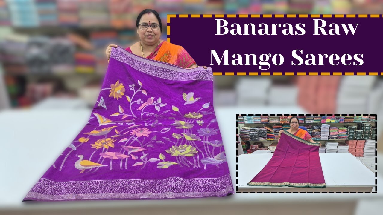 Banaras Raw Mango Sarees | Mecerized Narayanpet Cotton Sarees || Wholesale Shop || GSR HANDLOOMS