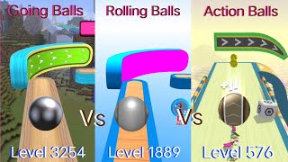 Going Balls Vs Sky Rolling ball Vs Action Balls  | Three Walkthrough Gameplay | Max Level screenshot 5