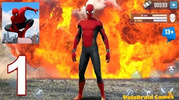 Spider Rope Hero - Gangster New York City Gameplay Walkthrough Part 1 (iOS, Android)