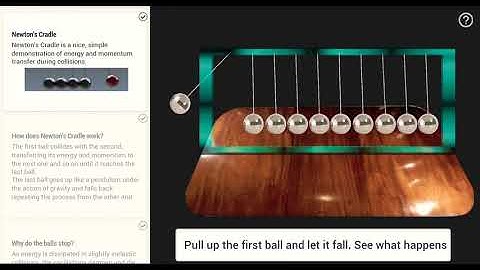 Newton’s Cradle 3d video