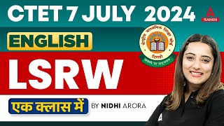 CTET English Pedagogy 2024  | LSRW #1 By Nidhi Arora