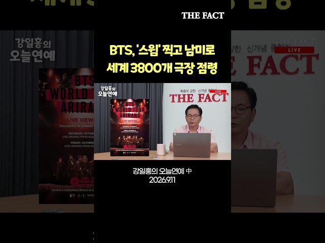 BTS, '스윔' 찍고 남미로...차트 넘어 세계 3800개 극장 점령