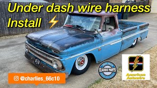 1966 Chevy C10 factory under dash wire harness replacement