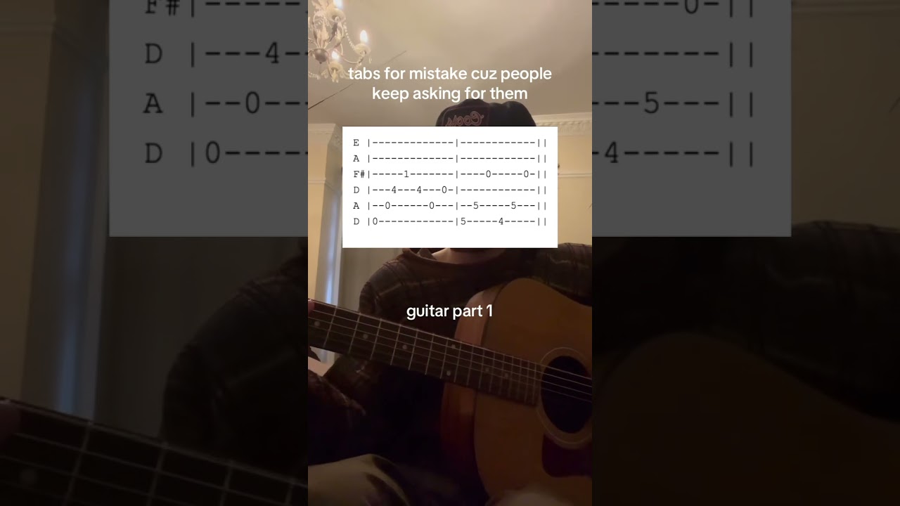 tabs for my song mistake. i’m pretty bad at writing tablature so sorry #lotsofhands #mistake #tabs