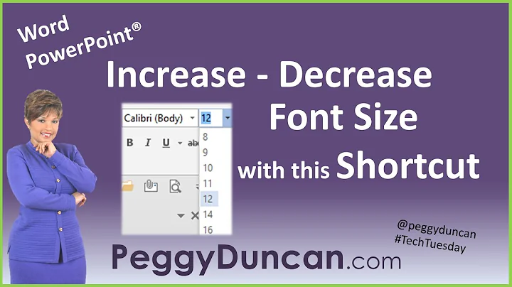 Keyboard Shortcut to Increase Decrease Font Size in Word and PowerPoint