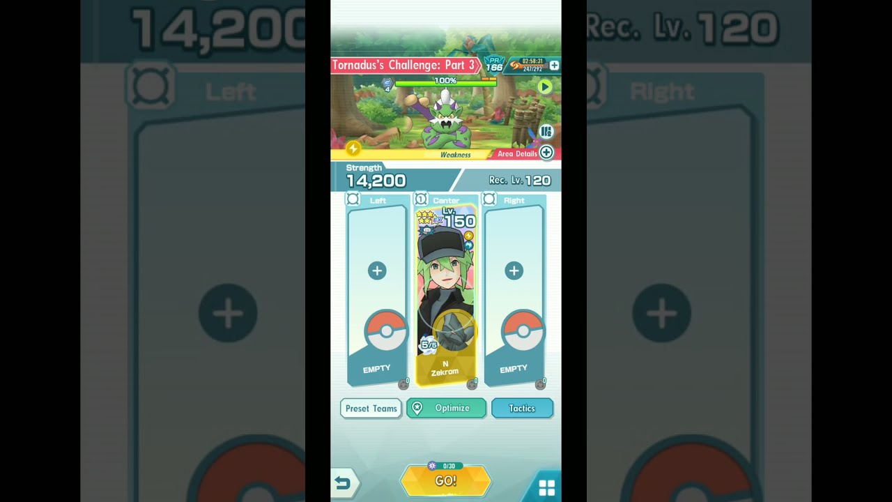 [Pokémon Masters EX] Fully awakened N (no extra energy) soloes Tornadus