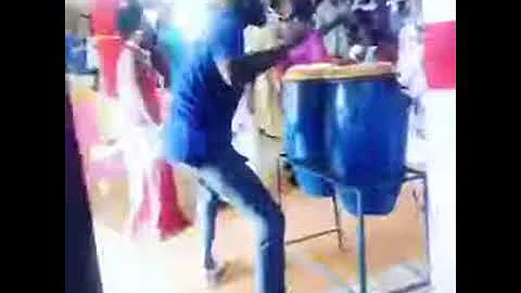 One corner dance in church