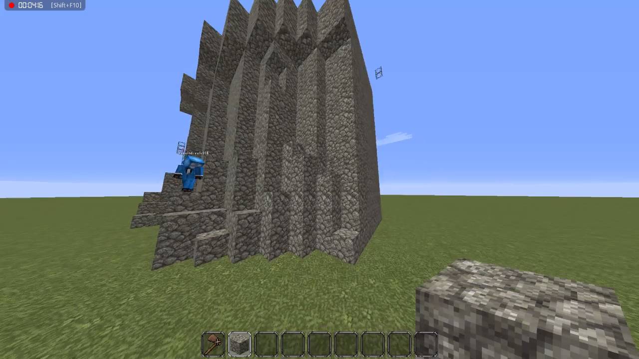 Minecraft:How to build/make a cliff - YouTube