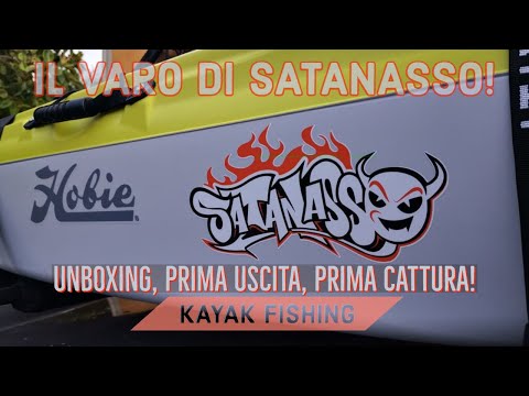 UNBOXING setup e varo con prima cattura (DENTICE) in KAYAK - HOBIE mirage PASSPORT 12.0 - CLIPANGLER