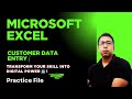 Customer Data Entry in Excel | Excel Data Entry Tutorial for Beginners | Excel Practice File