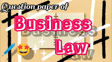 🤩Question paper of ⚖️Business Law| Bcom 4th sem| #2023 #kuk #exam #sharmaclassesmarg