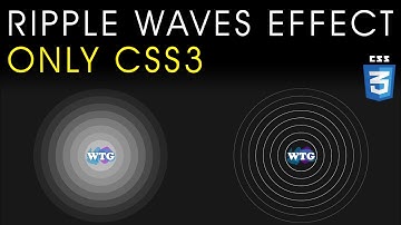 Ripple Wave Effect Using HTML and CSS | Wave effect using HTML and CSS | Css tutorial in 2020