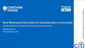 RiskKAN EWS webinar 14: Early Warning, Early Action for Cascading Risks to Food Security