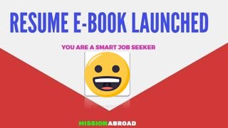 HOW TO WRITE RESUME OR COVER LETTER | RESUME E-BOOK LAUNCHED