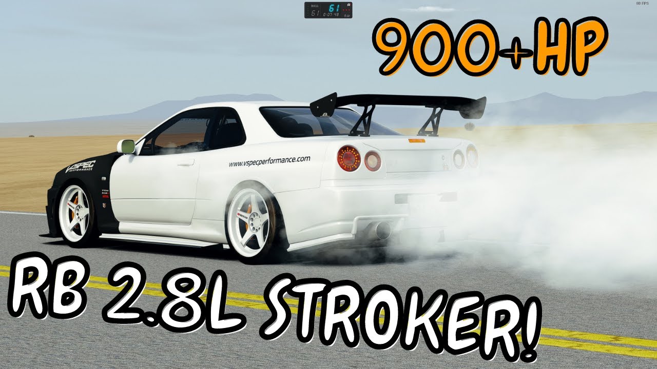 900+hp R34 GTR 2.8L Stroker - Top Speed Run | Assetto Corsa | (Best RB ...