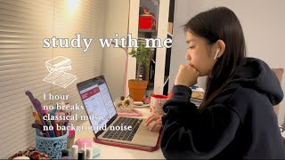 1h real-time STUDY WITH ME | no breaks, classical music | University of Toronto student