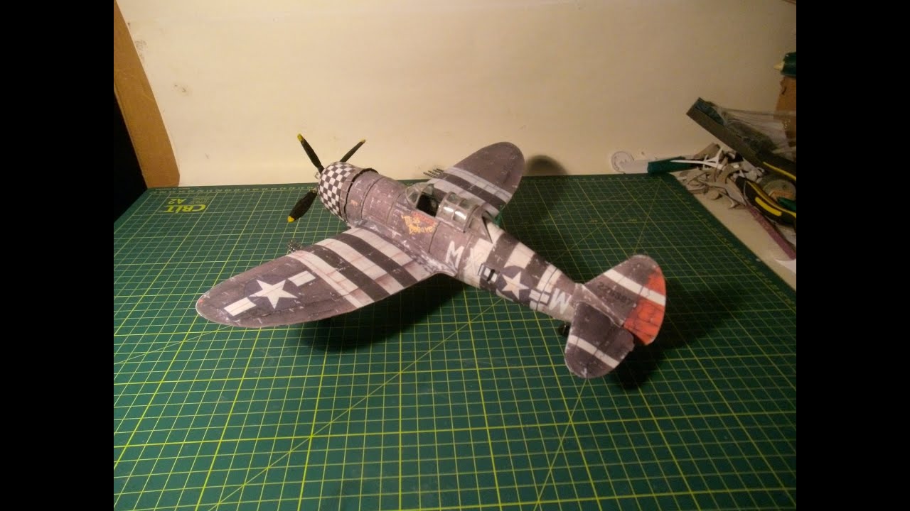 P 47 Thunderbolt papercraft - YouTube