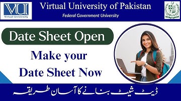 vu date sheet 2025  | How to make date sheet in vu |vu mid term date sheet 2025