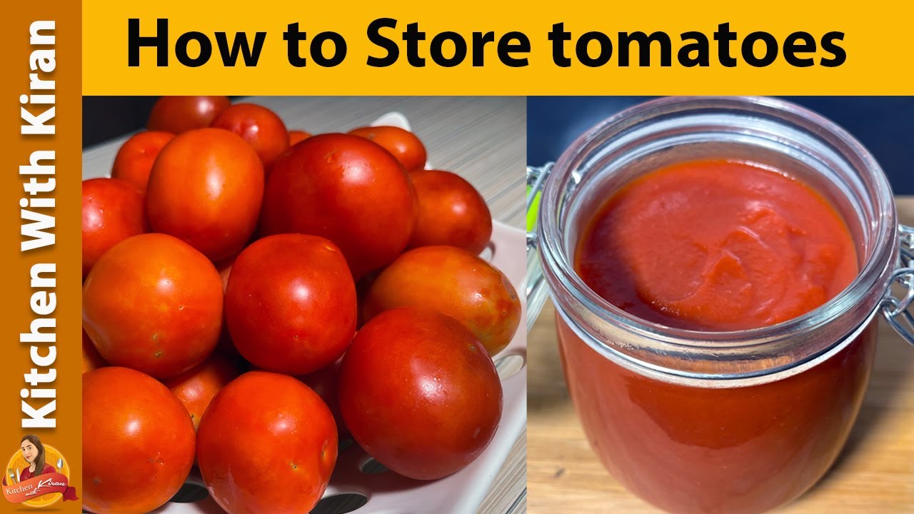 Tomato Puree Recipe | How To Store Tomatoes | Kitchen with Kiran