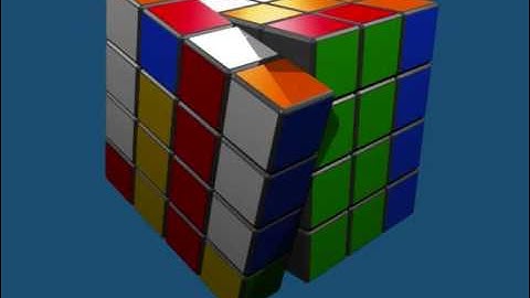 Animated 4x4x4 solve in Blender