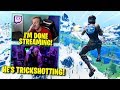 TRICKSHOTTING Twitch Streamers! ... (funny reactions)