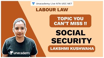 Foundation Dec 2020 | Labour Law | Social Security | Lakshmi Kushwaha | NTA UGC NET 2020