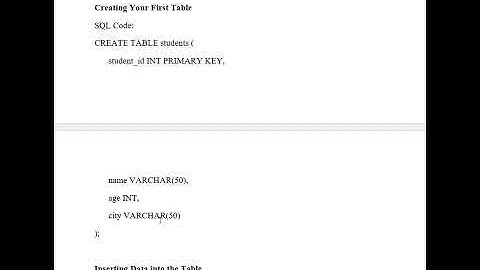 EPISODE 2 - create a database in SQL