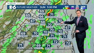 Hour-by-hour look at severe storm threat with possible isolated tornadoes on Sunday