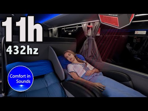 Шум обогревателя внутри роскошного туристического автобуса для глубокого сна — расширенная версия