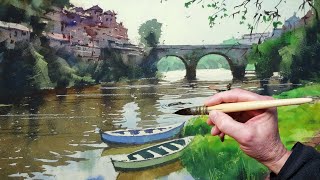 Watercolor Demo - Bridge over the Tâmega at Amarante, Portugal