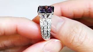 Unheated Bi Color Tanzanite Ring at 2.84 carats  by Kat Florence KF09447