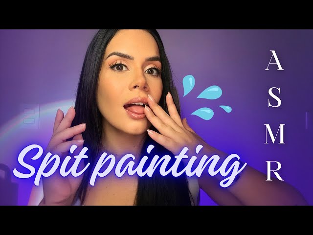 ASMR| SPIT PAINTING 🤤 Melhor som de boca para você se arrepiar 💦